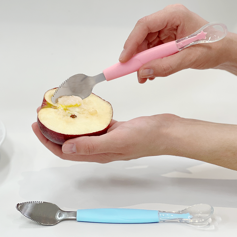 Colher 2 em 1 Infantil Azul Buba para Introdução Alimentar - Image 7