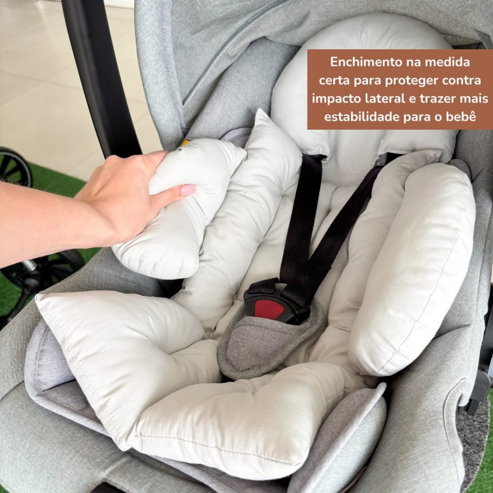 Redutor de Bebê Conforto Anatômico 100% Algodão – Rosê - Image 3