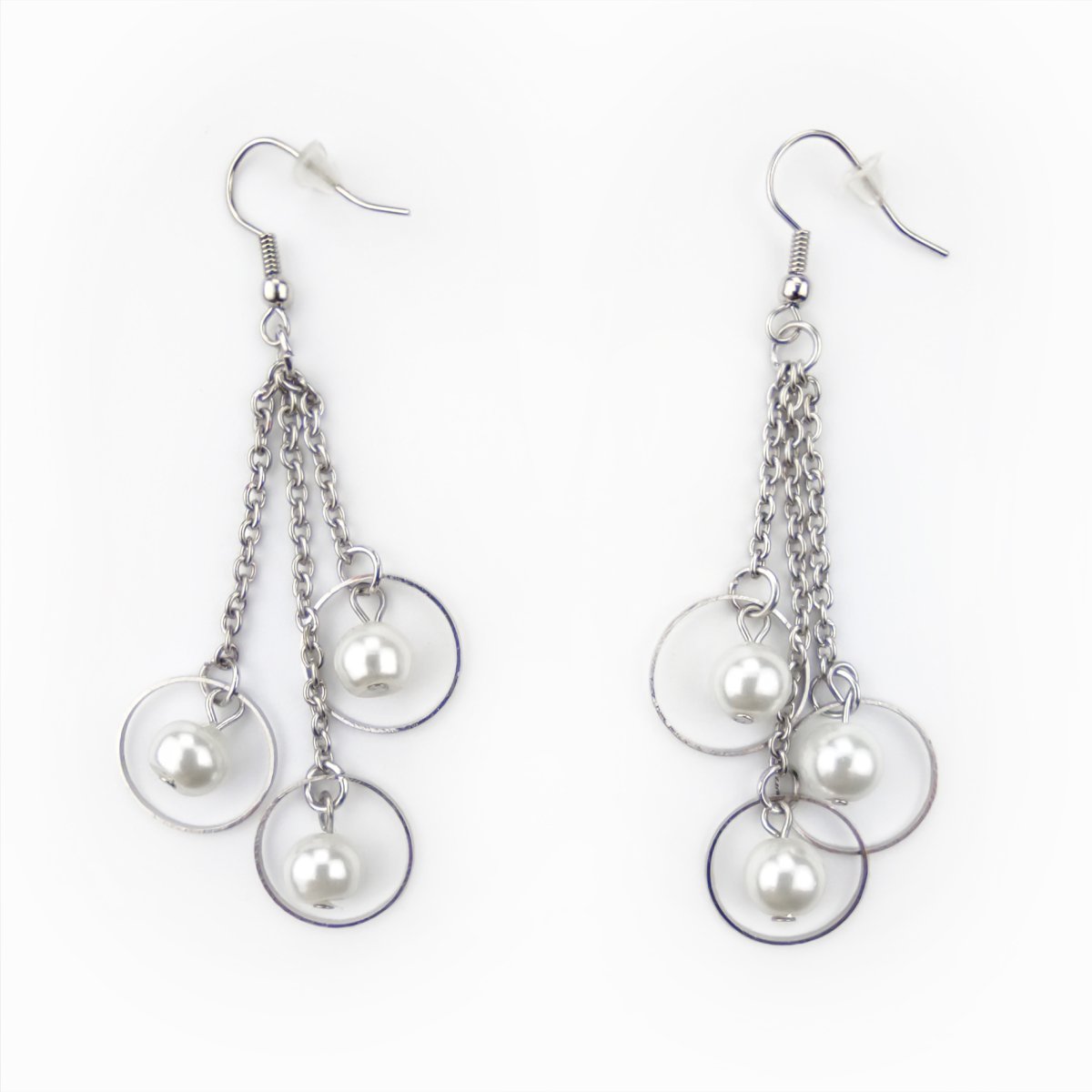 Brincos correntes com pérolas - Image 2