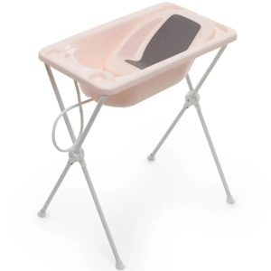 Banheira Bebê Plástica Com Suporte Rose – Galzerano