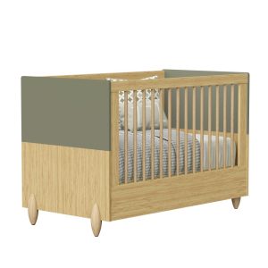 Berço Gracia 2 em 1 Infantil Reller – Oliva Naturale