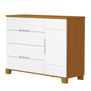 Cômoda Sapateira Luna Reller – Branco Fosco Com Savana