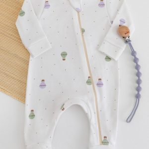 Macacão Bebê Suedine 100% Algodão – Passeio de Balão