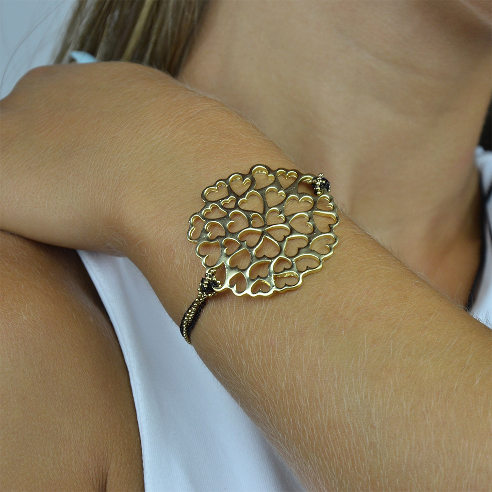 Pulseira rendilhada de corações - Image 3