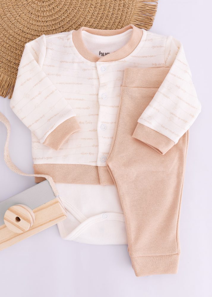 Conjunto Body Com Calça e Cardigan Neutro – Hug - Image 2