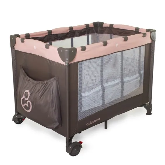 Berço Cercado Portátil Affetto Cappuccino Rosa – Galzerano - Image 2