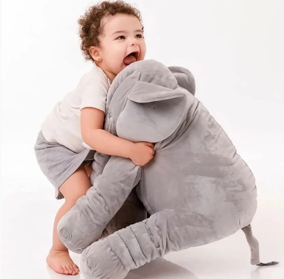 Pelúcia Gigante Elefante 60cm – Cinza - Image 4