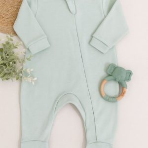 Macacão Bebê Suedine 100% Algodão – Verde