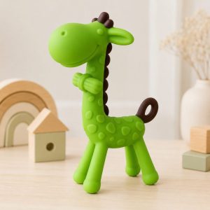 Mordedor Bebê Girafa de Silicone – Verde