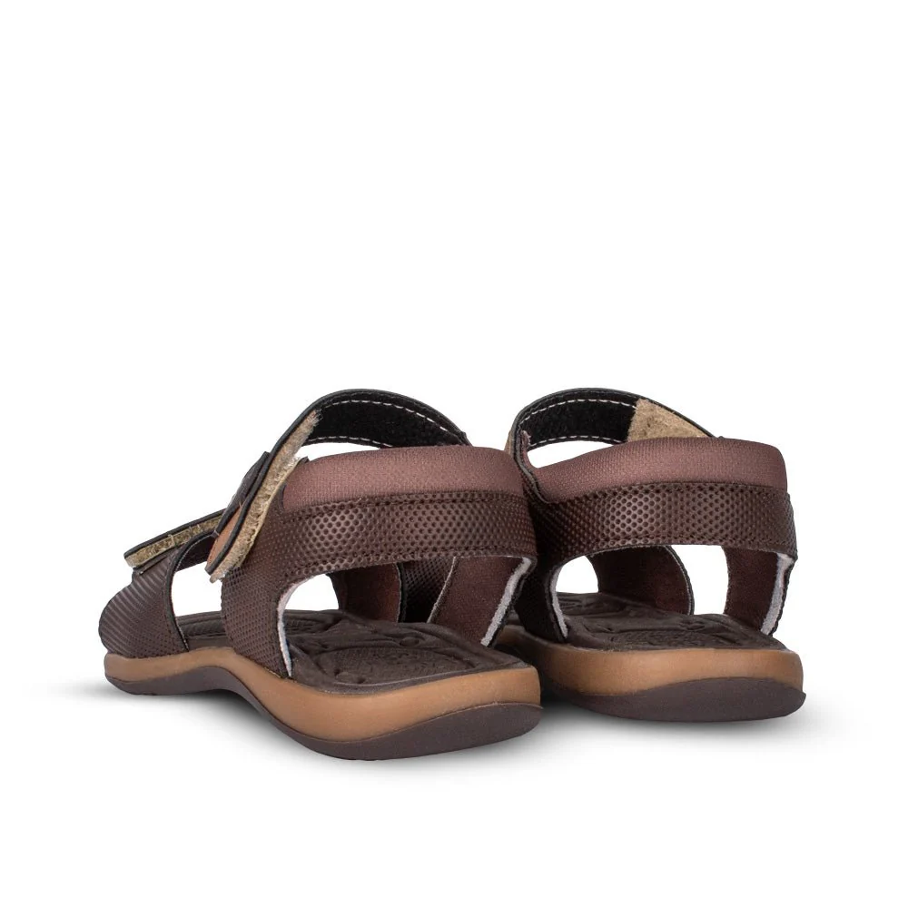 Sandália Infantil Menino Kidy Baby Café e Caramelo com Velcro Primeiros Passos 18 ao 24 - Image 5